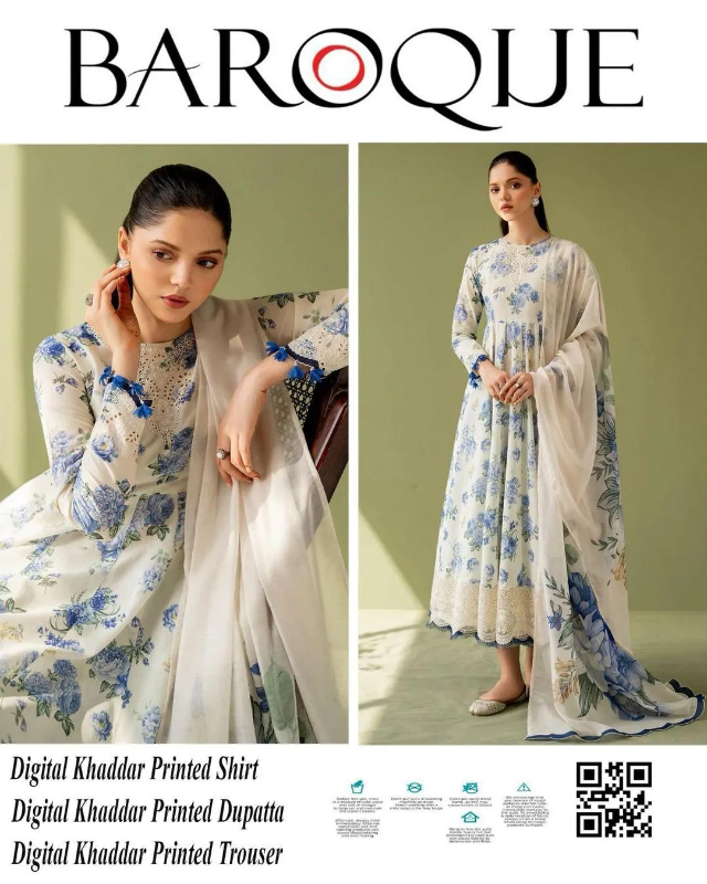 3 Pcs Women's Unstitched Digital Print Suit #Article No 04