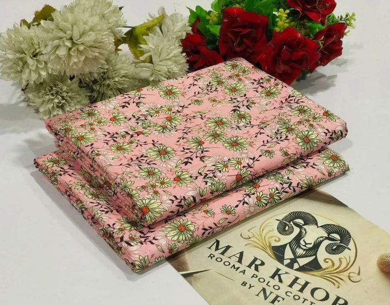 Winter Polo Catton Unstitched Printed Suit #Design No 6