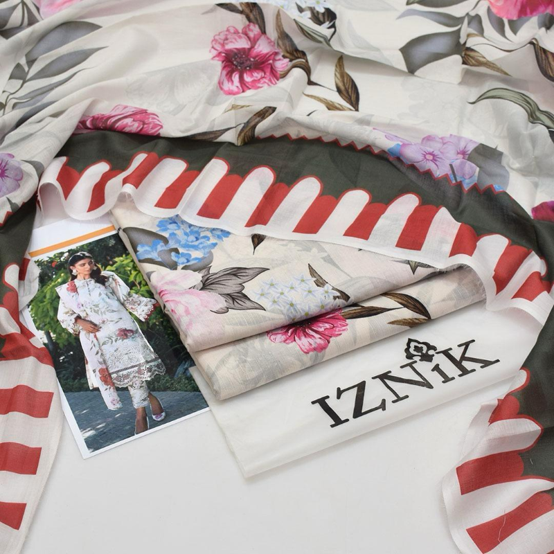 3 Pcs Women's Unstitched Digital Print Suit Design No #07