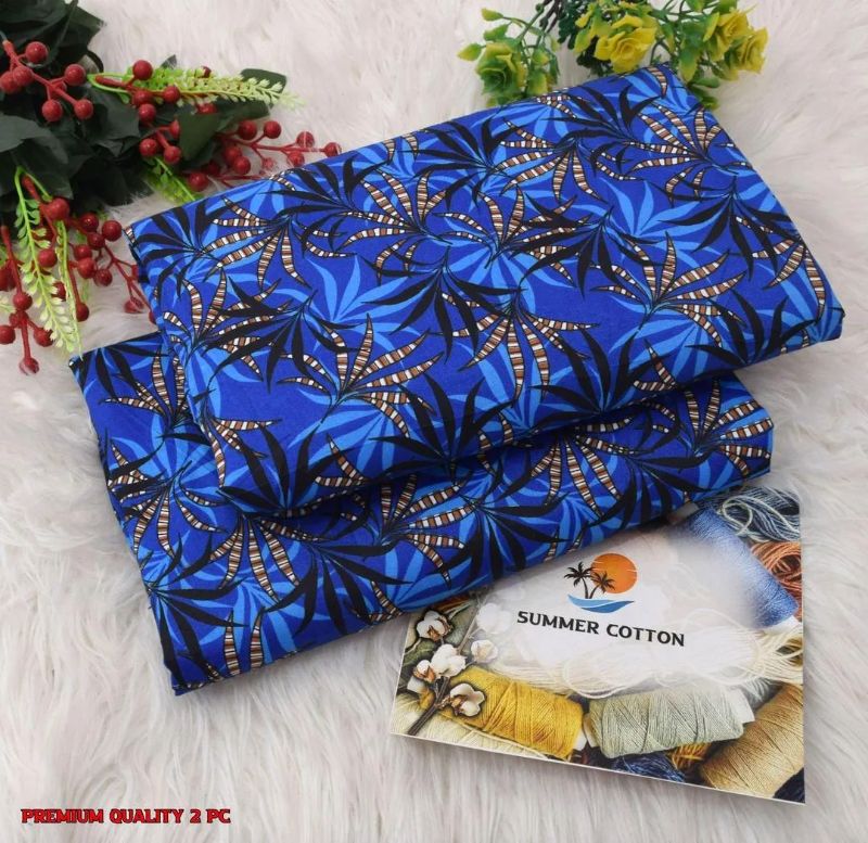 Elegant Printed Polo Catton Unstitched #Article No 22