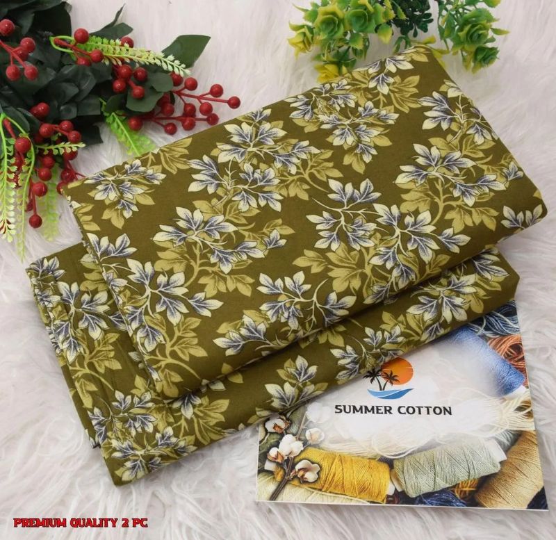 Elegant Printed Polo Catton Unstitched #Article No 33