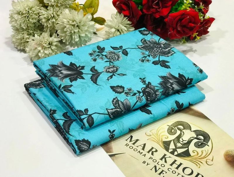 Winter Polo Catton Unstitched Printed Suit #Design No 16