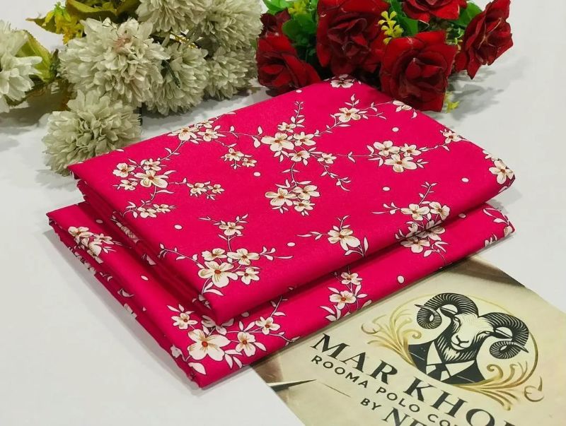 Winter Polo Catton Unstitched Printed Suit #Design No 5