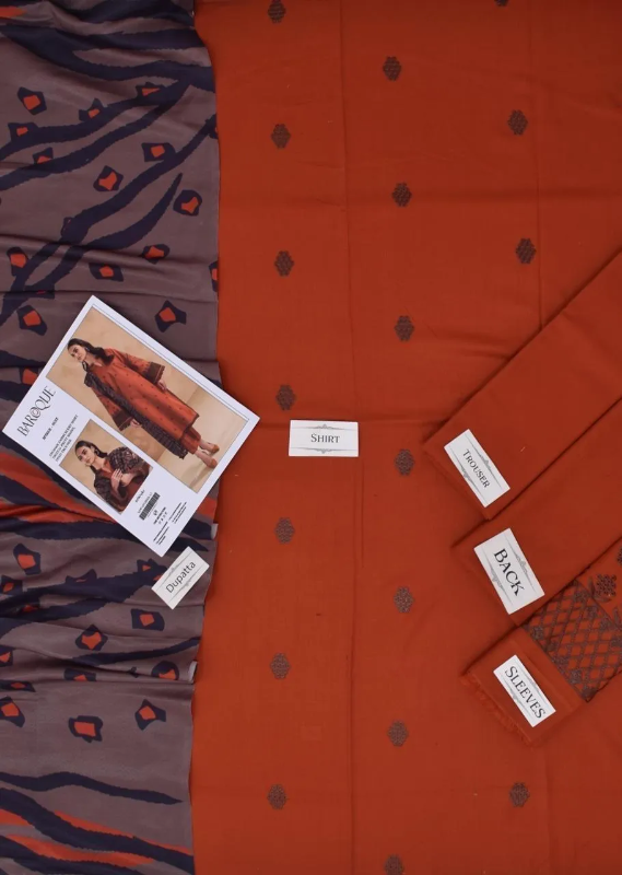 3 Pcs Women's Unstitched Digital Print Suit #Article No 11