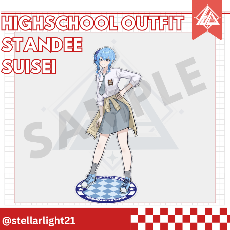 Acrylic Standee Suisei "ID Highschool" Outfit  [Stellar15]