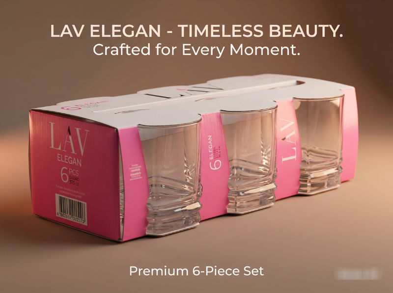 طقم كاسات Lav/ ٦ قطع ELEGAN