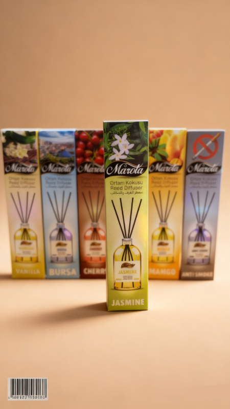 معطر للغرف والمكاتب , موزع العطور ميرادا بريميوم , تقدم مجموعة متنوعة من روائح معطرات المنزل طويلة الأمد، بما في ذلك الفانيليا والكرز والياسمين والمانجو.
