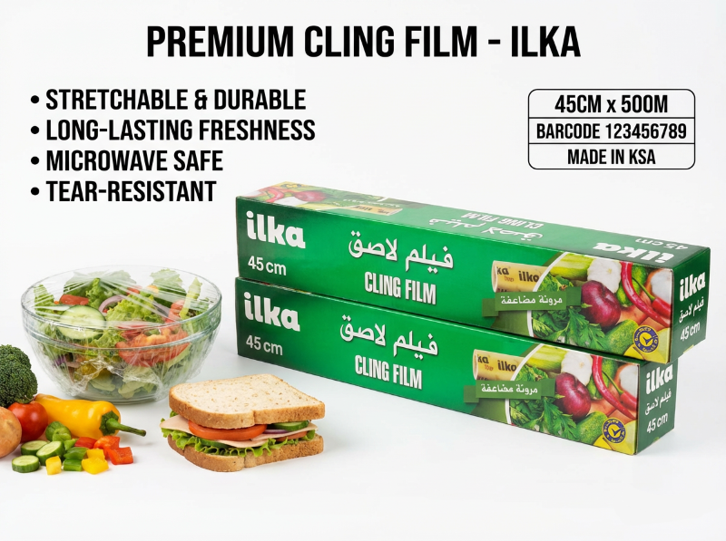فيلم لاصق لحفظ الطعام ٤٥ سم