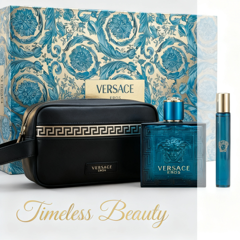 Versace Eros by Versace 100ml EDT 3 Piece Gift Set