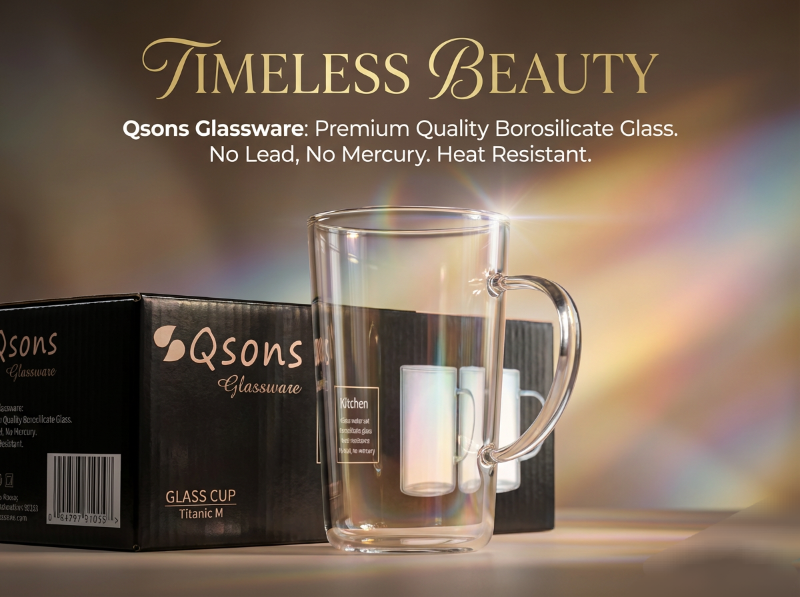 طقم كاسات Qsons /٦ قطع