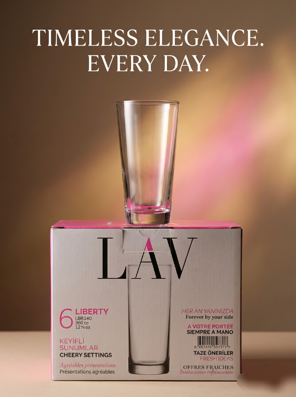 طقم كاسات Lav/ ٦ قطع LIBERTY 340