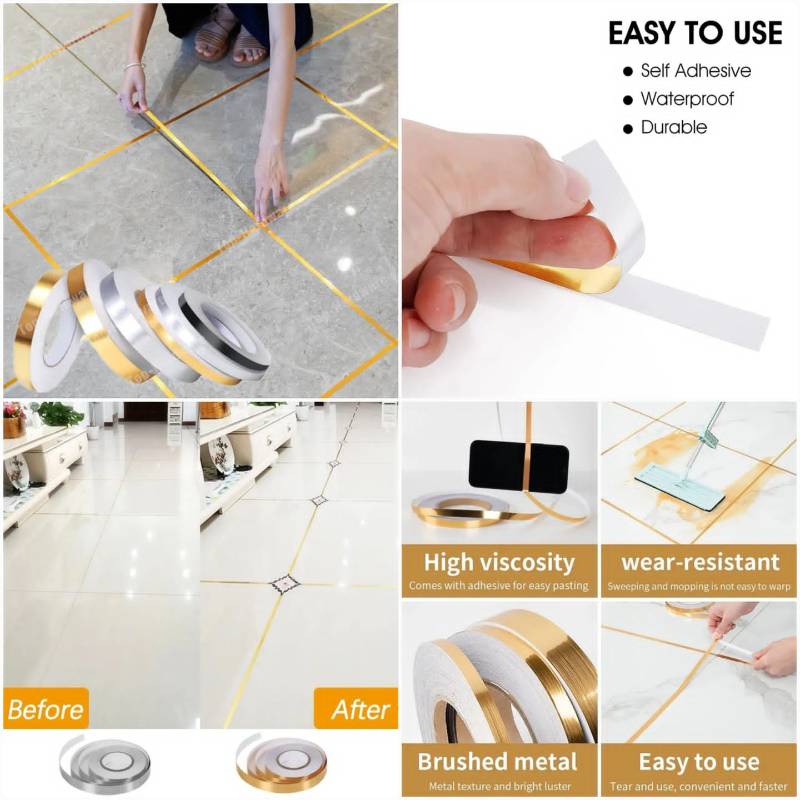 Self-adhesive Golden Decoration Tape (1.0CM × 50Meter)