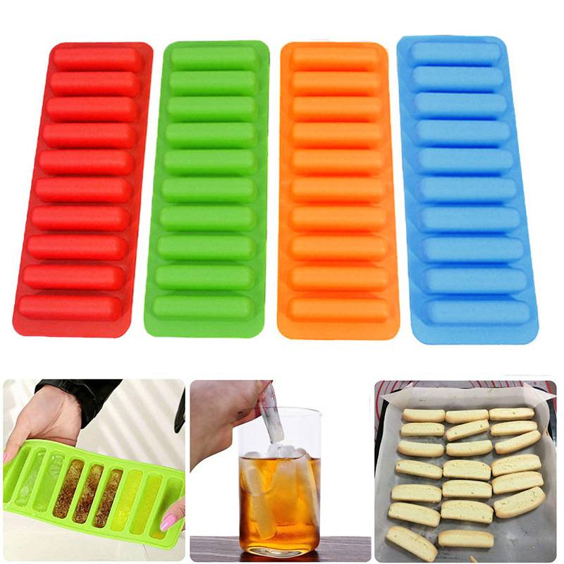 10 Grids Stick Shape Ice Tray