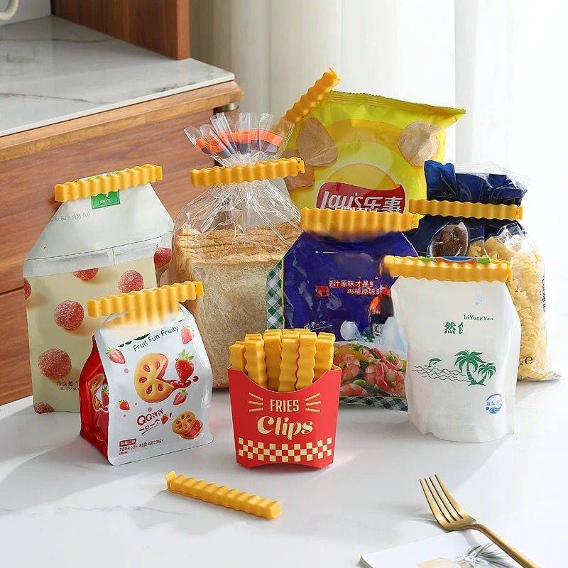 Fries Shape Sealing Clips (12 Pcs Pack)