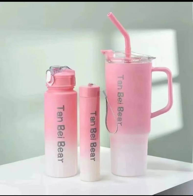 3Pcs Tumbler And Wakter Bottle Set