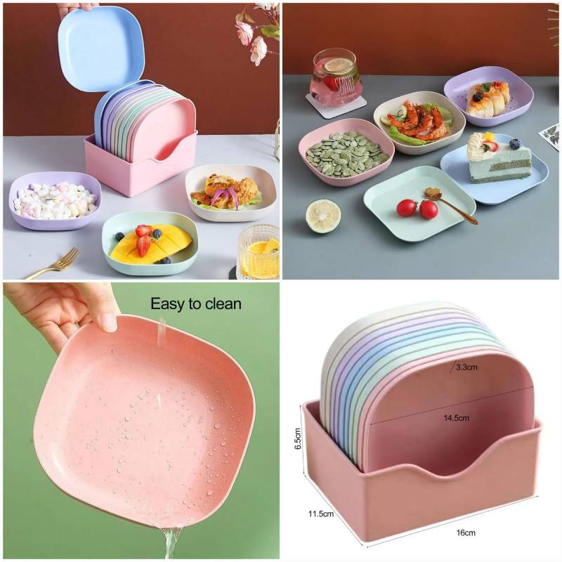 10 pcs Plates Set With Holder