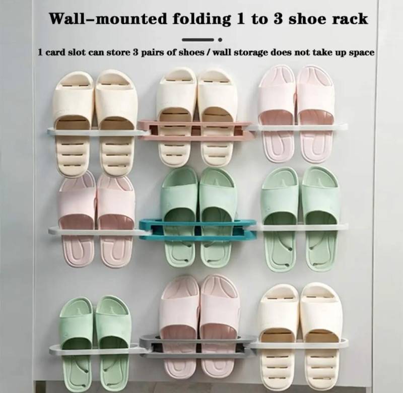 Wall Mounted Mutipurpose Slipper Holder