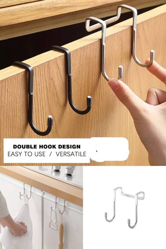 Over The Door Drawer Cabinet Hook (Pack Of 2)