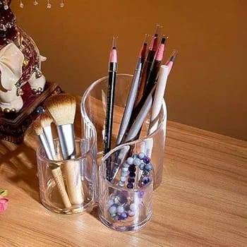 Acrylic Cosmetic Organizer Makeup Brush Holder