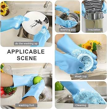 Dish Wash Rubber Gloves Gardening Washing Kitchen Multifunction Magic For Dishes Household Glove