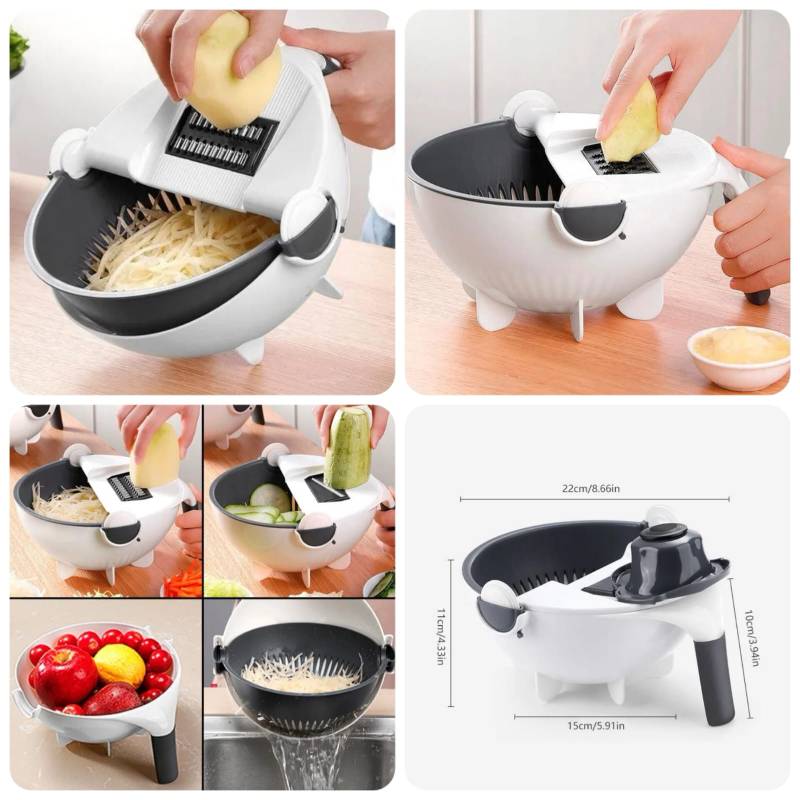 Multifunctional Vegetable Cutter with Drain Basket