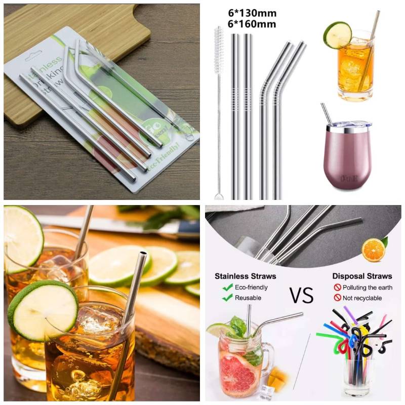 Stainless steel Straw (Pack of 4)