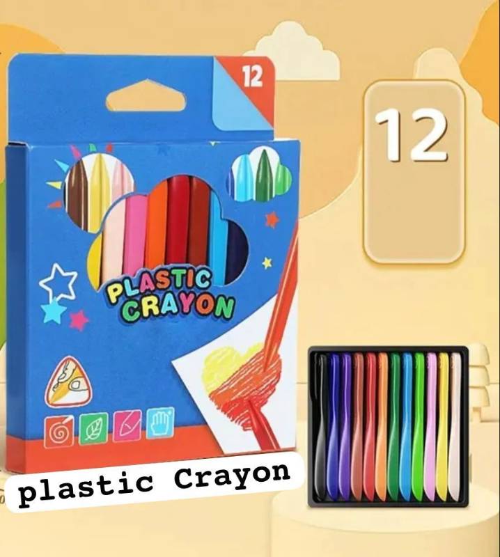 Plastic Crayons (Set Of 12)