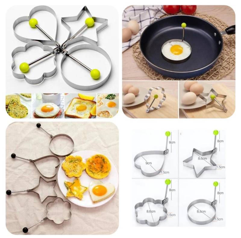 Egg Molds Stainless Steel 4 Pcs Set For Kitchen