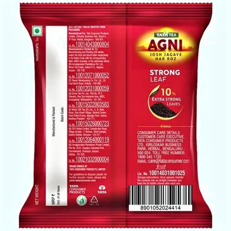 Tata Tea Agni Extra Strong Leaves 100g.