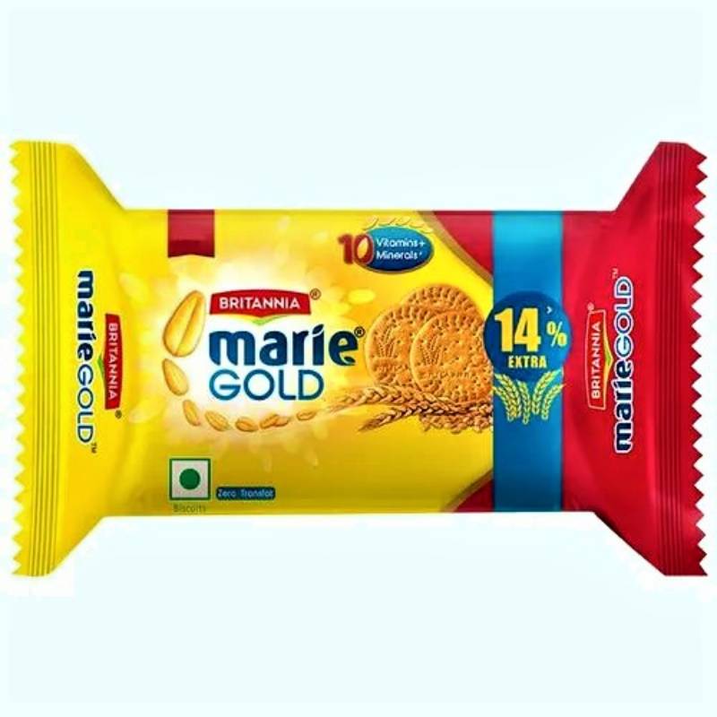 Britannia Marie Gold Biscuits - Light & Crisp, Tea Time Snack, No Trans-Fat, 68 g Pouch