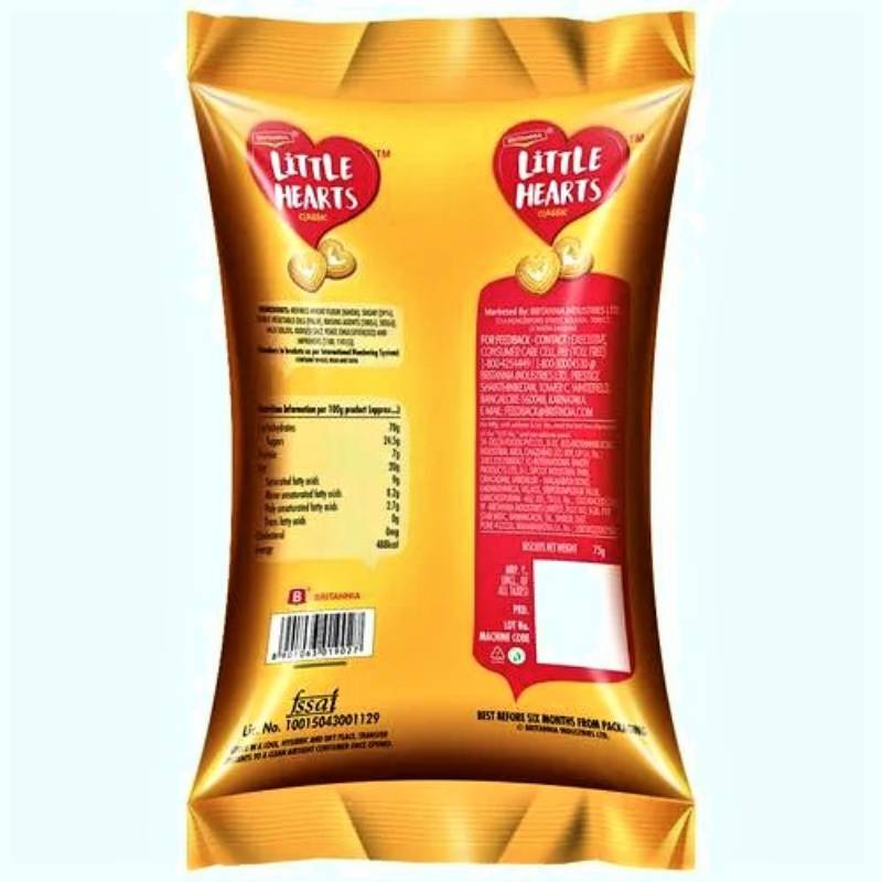 Britannia Little Hearts Biscuits, 75 g