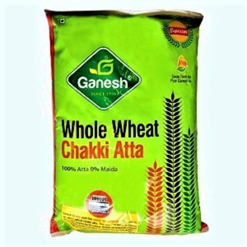 Ganesh Whole Wheat Chakki Atta, 5 Kg