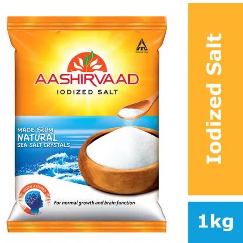 Aashirvaad Salt/Uppu - Iodised, 1 kg