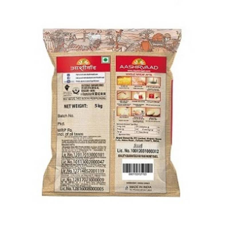 Aashirvaad Atta/Godihittu - Whole Wheat, 5 kg