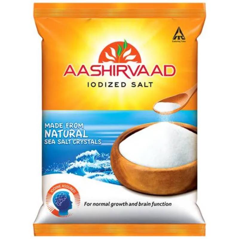 Aashirvaad Salt/Uppu - Iodised, 1 kg