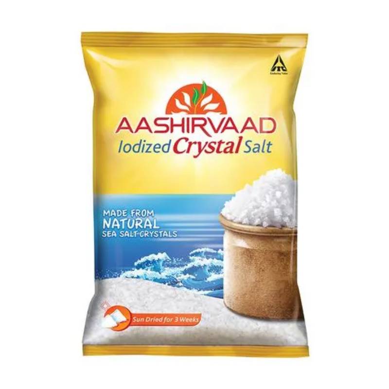 Aashirvaad Iodized Crystal Salt/Uppu, 1 kg