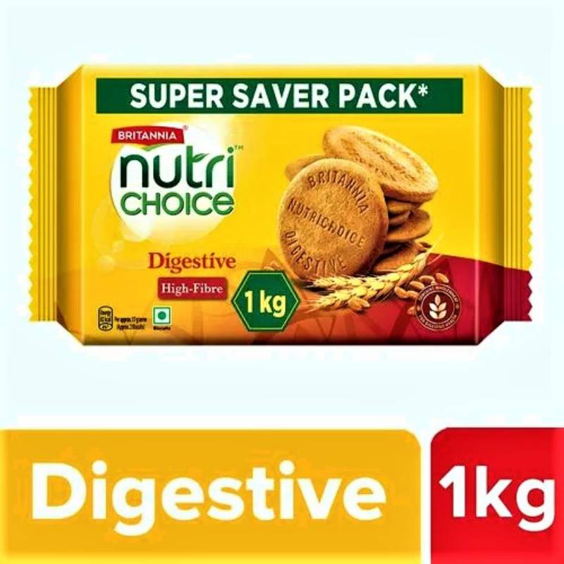 Britannia NutriChoice Digestive High Fibre Biscuits 1kg.