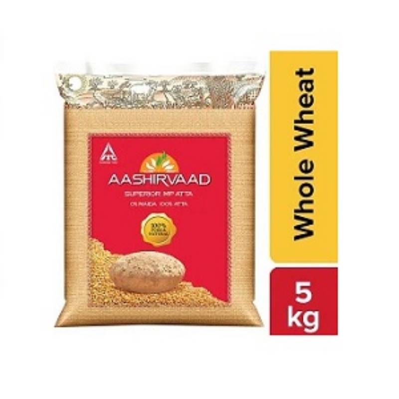 Aashirvaad Atta/Godihittu - Whole Wheat, 5 kg