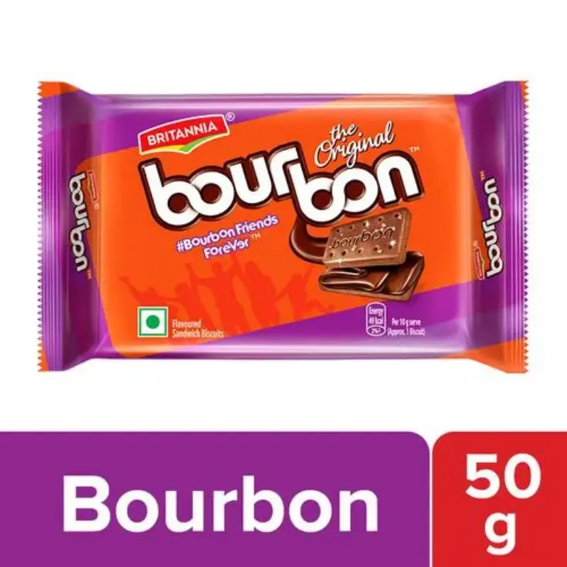 Britannia Bourbon - The Original Choco Creme Sandwich Biscuit, 50 g