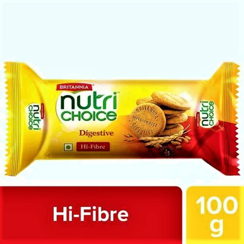 Britannia NutriChoice Digestive High Fibre Biscuits 100g.