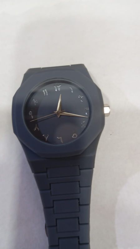 The Noir Eastern Minimalist – Matte Black Octagonal Timepiece ( without box)