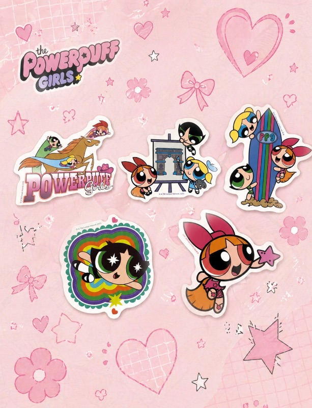 Set 5 Stikers Las chicas súper poderosas