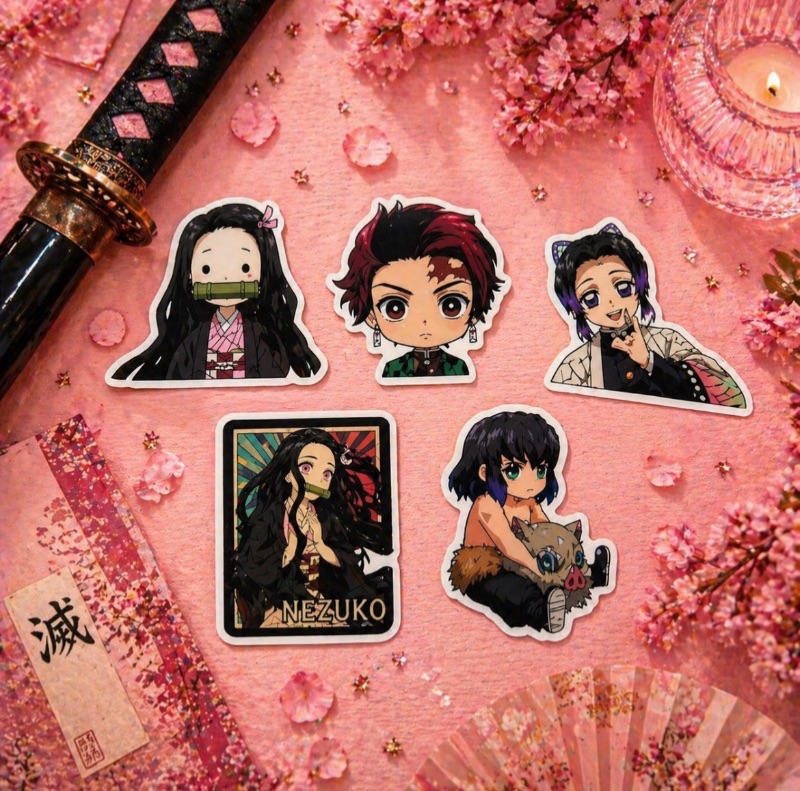 Set 5 Stikers Demon Slayer
