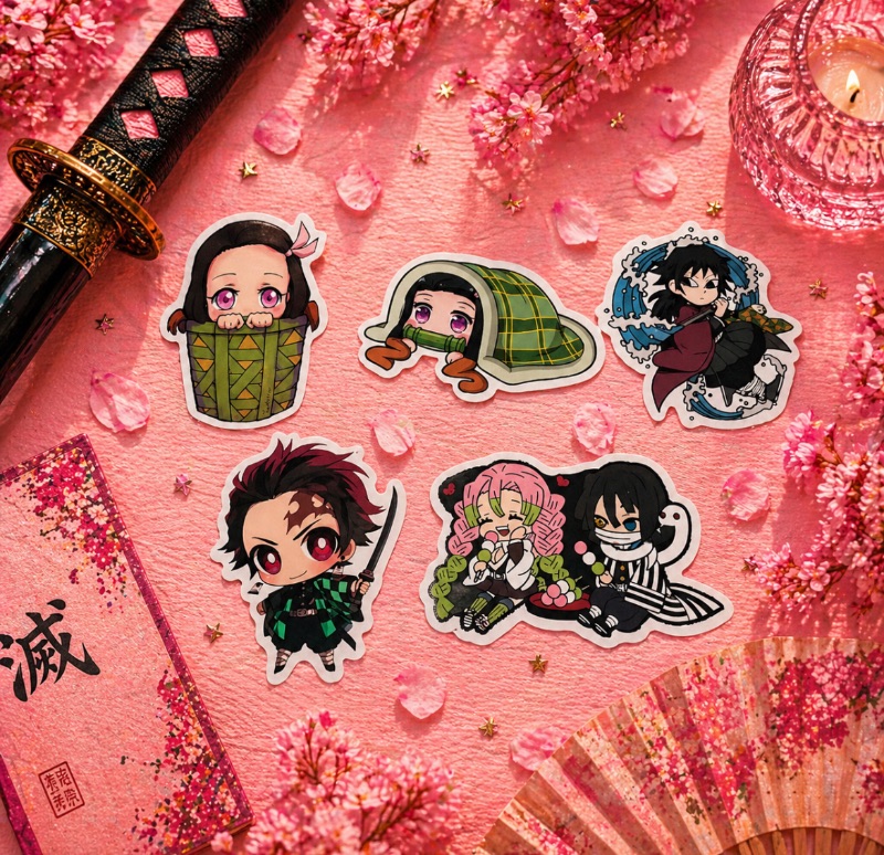 Set 5 Stikers Demon Slayer