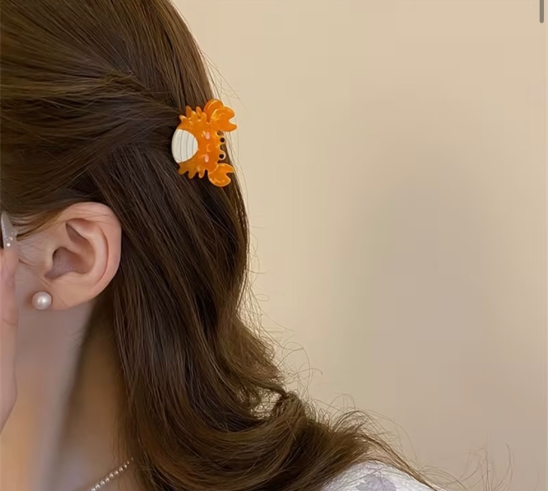 Coralina mini hair clip acetato de celulosa