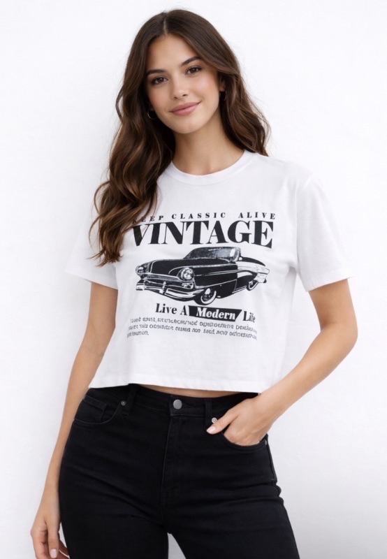 Top con mangas
 Vintage Drive