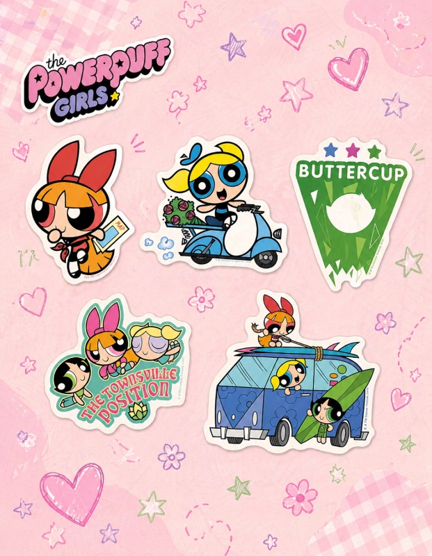 Set 5 Stikers Las chicas súper poderosas