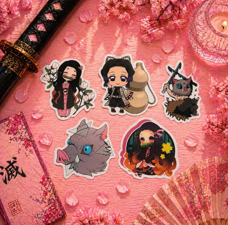Set 5 Stikers Demon Slayer