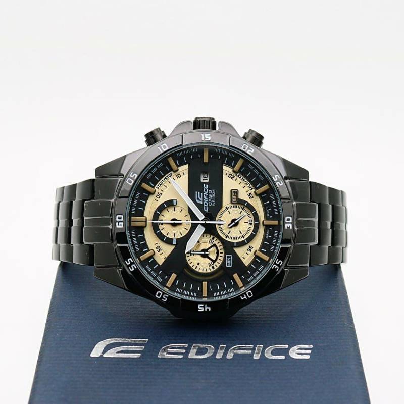 Edifice Black Yellow Faded Dial