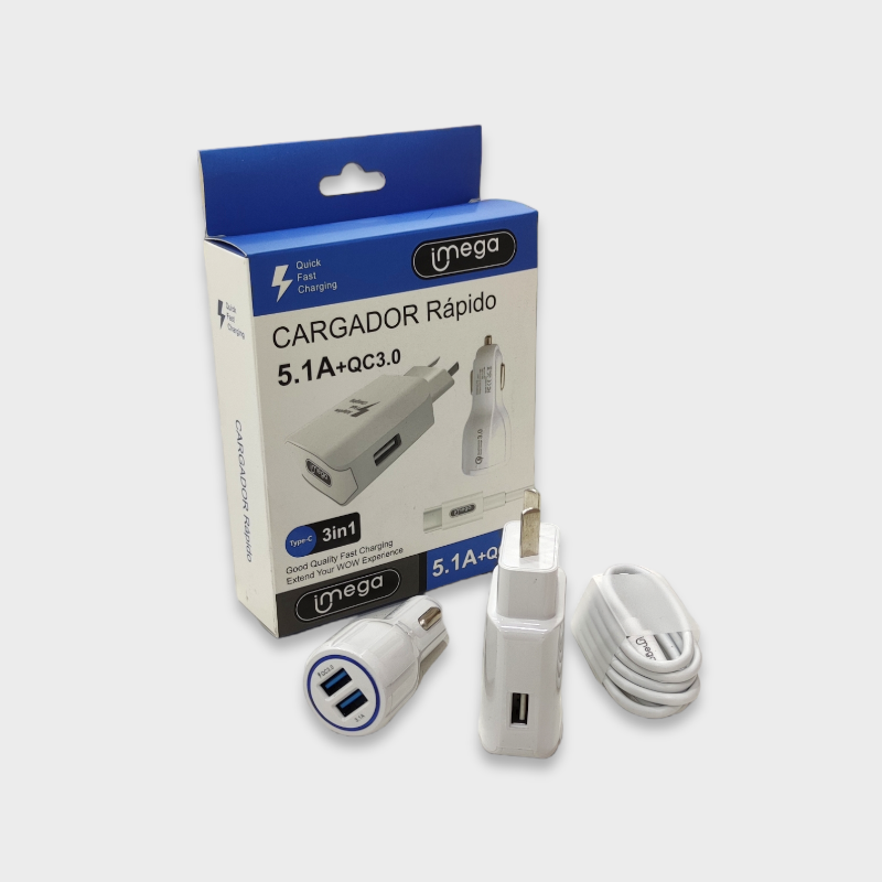 CARGADOR 3EN1 5.1 Tipo C  (MG218)